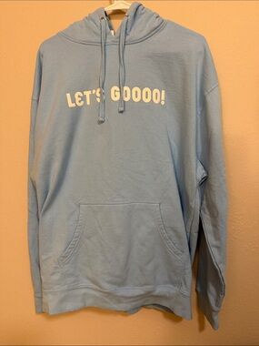 Light Blue "LET'S GOOOO!" Pullover Hoodie